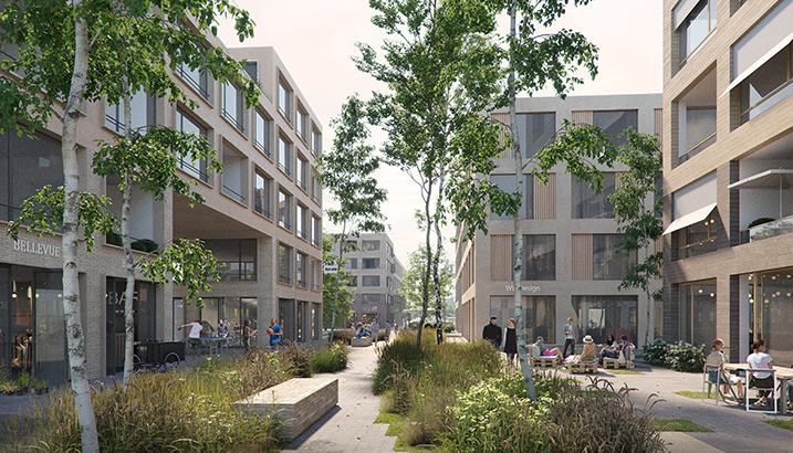 Blick ins Quartier Reese-Kaserne Ost Augsburg©bodensteiner fest