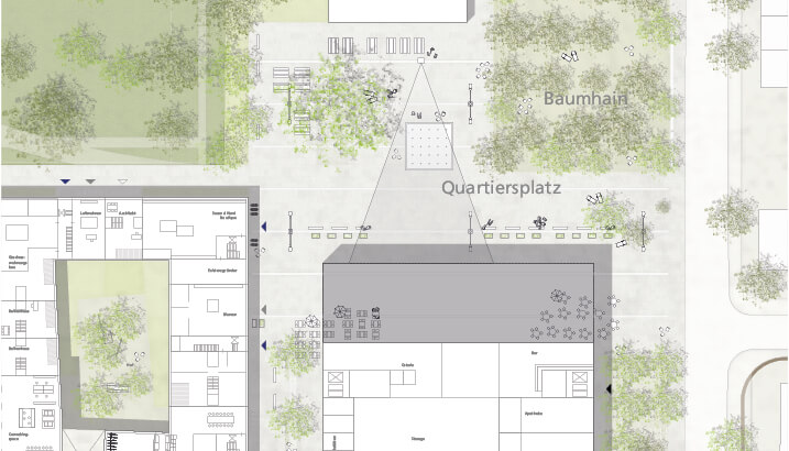 Quartiersplatz Reese-Kaserne Ost Augsburg©bodensteiner fest