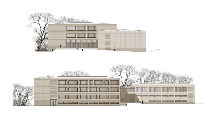 mittelschule vilsbiburg fassaden ost und süd