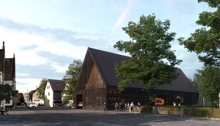 Bürgerhaus Eltersdorf  2. Preis beim Realisierungswettbewerb Visualisierung